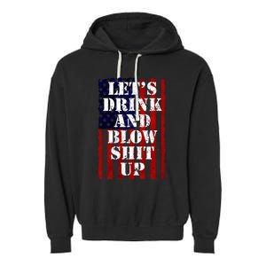 Fireworks Day Drinking Garment-Dyed Fleece Hoodie