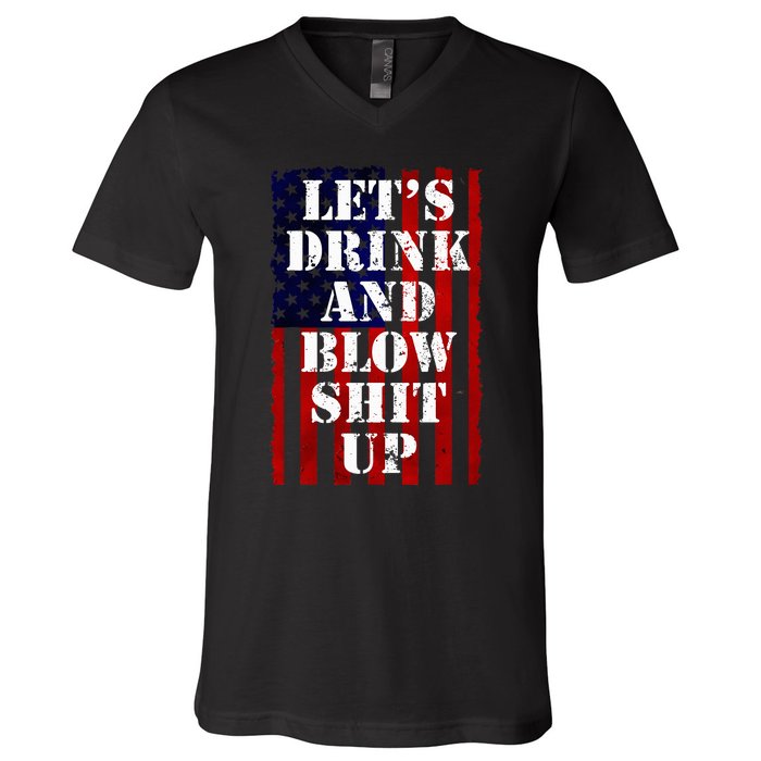 Fireworks Day Drinking V-Neck T-Shirt