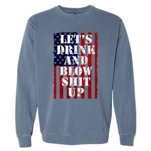 Fireworks Day Drinking Garment-Dyed Sweatshirt