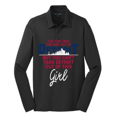 Funny Detroit Detroit Relocation From Detroit Silk Touch Performance Long Sleeve Polo