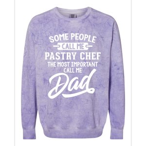 Fathers Day Design Pastry Chef Dad Cool Gift Colorblast Crewneck Sweatshirt