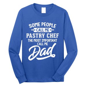 Fathers Day Design Pastry Chef Dad Cool Gift Long Sleeve Shirt