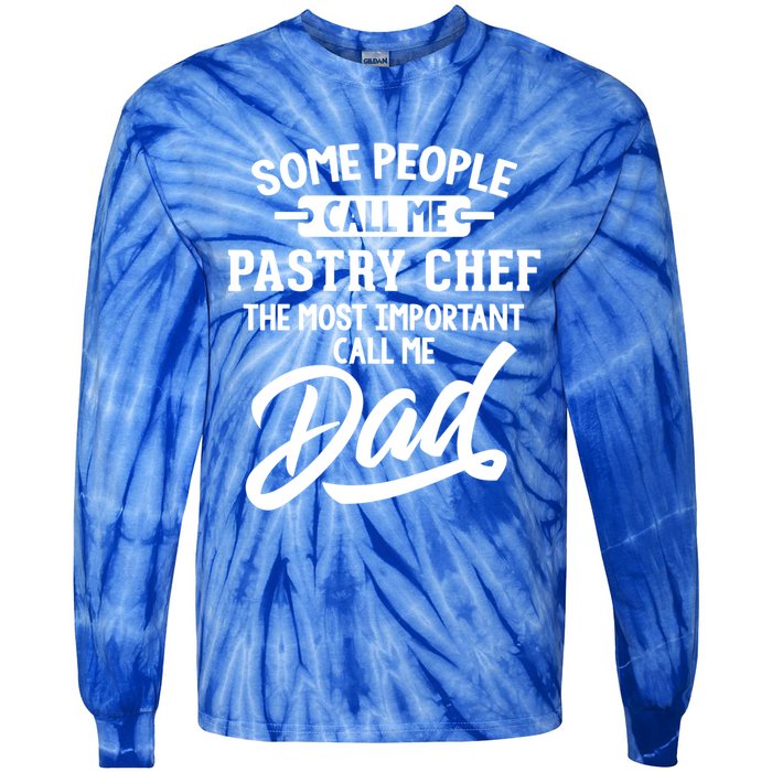 Fathers Day Design Pastry Chef Dad Cool Gift Tie-Dye Long Sleeve Shirt