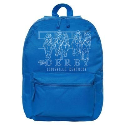 Funny Derby Day Louisville Kentucky Horse Racing Meaningful Gift 16 in Basic Backpack