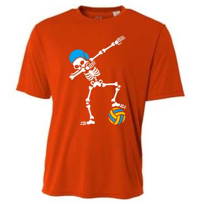 Funny Dab Dabbing Skeleton Water Polo Halloween Costume Funny Gift Cooling Performance Crew T-Shirt