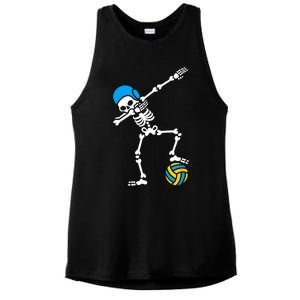 Funny Dab Dabbing Skeleton Water Polo Halloween Costume Funny Gift Ladies PosiCharge Tri-Blend Wicking Tank