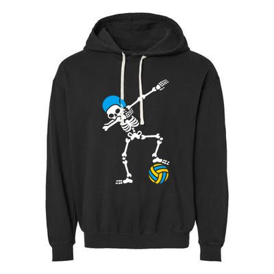 Funny Dab Dabbing Skeleton Water Polo Halloween Costume Funny Gift Garment-Dyed Fleece Hoodie