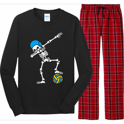 Funny Dab Dabbing Skeleton Water Polo Halloween Costume Funny Gift Long Sleeve Pajama Set