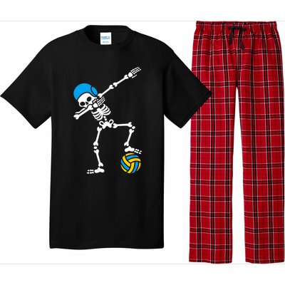 Funny Dab Dabbing Skeleton Water Polo Halloween Costume Funny Gift Pajama Set