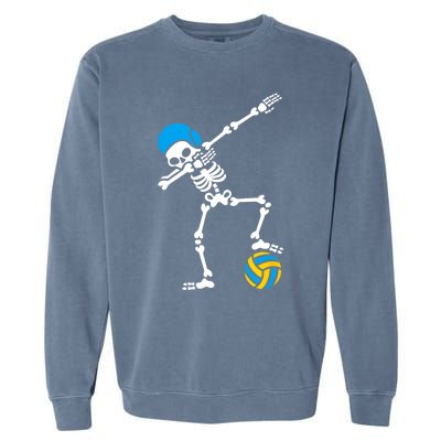 Funny Dab Dabbing Skeleton Water Polo Halloween Costume Funny Gift Garment-Dyed Sweatshirt