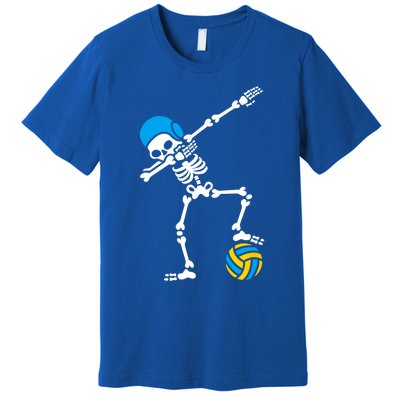 Funny Dab Dabbing Skeleton Water Polo Halloween Costume Funny Gift Premium T-Shirt