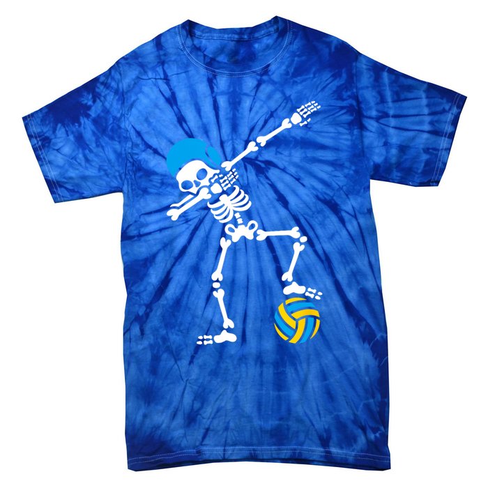 Funny Dab Dabbing Skeleton Water Polo Halloween Costume Funny Gift Tie-Dye T-Shirt