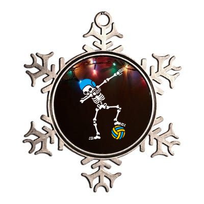 Funny Dab Dabbing Skeleton Water Polo Halloween Costume Funny Gift Metallic Star Ornament