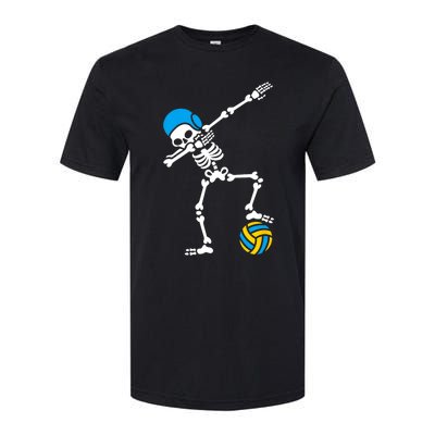 Funny Dab Dabbing Skeleton Water Polo Halloween Costume Funny Gift Softstyle CVC T-Shirt