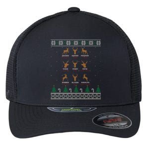 Funny Deer Design Christmas Bow Hunting SantaS Reindeer Giftr Flexfit Unipanel Trucker Cap