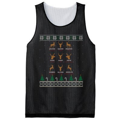 Funny Deer Design Christmas Bow Hunting SantaS Reindeer Giftr Mesh Reversible Basketball Jersey Tank