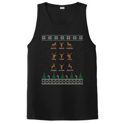 Funny Deer Design Christmas Bow Hunting SantaS Reindeer Giftr PosiCharge Competitor Tank