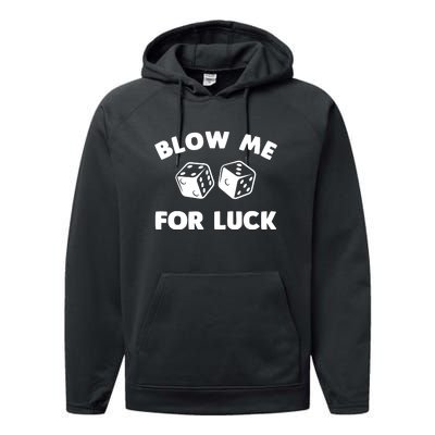 Funny Dice Design For Women Gambling Dice Casino Lovers Performance Fleece Hoodie