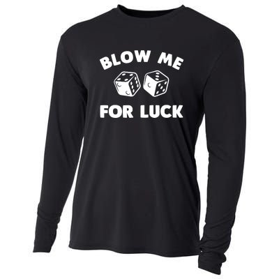 Funny Dice Design For Women Gambling Dice Casino Lovers Cooling Performance Long Sleeve Crew