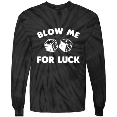 Funny Dice Design For Women Gambling Dice Casino Lovers Tie-Dye Long Sleeve Shirt