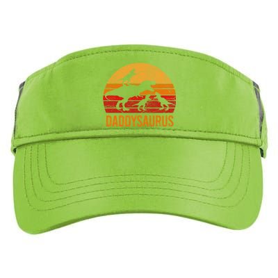 Funny Daddy Dinosaur Dad Gift Fun Daddysaurus 3 Three Gift Adult Drive Performance Visor