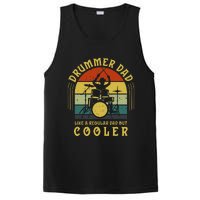 Funny Drummer Dad Art For Men Drumming Daddy Drum Players PosiCharge Competitor Tank