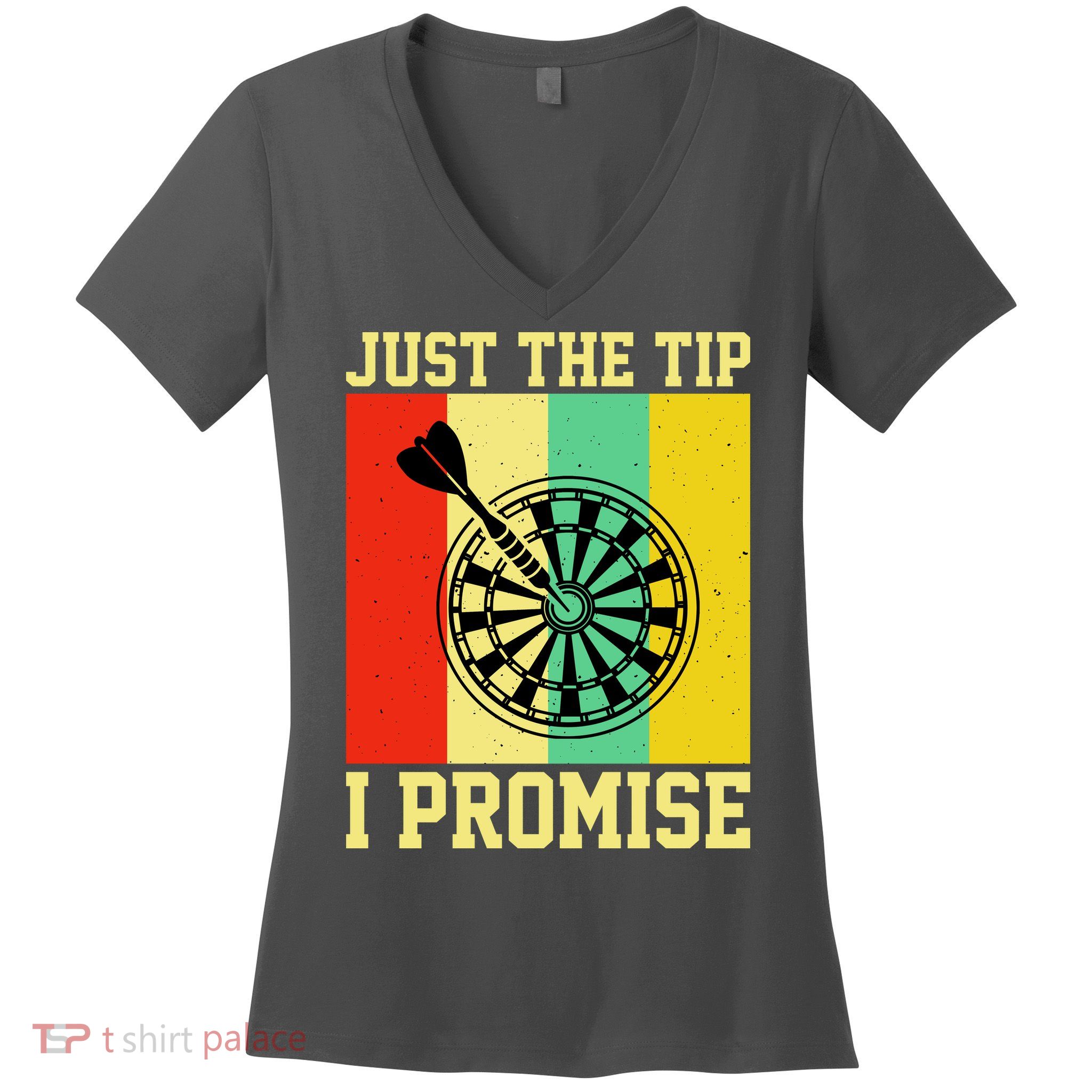 Funny Dartball Darts Dart Throwing Women's V-Neck T-Shirt