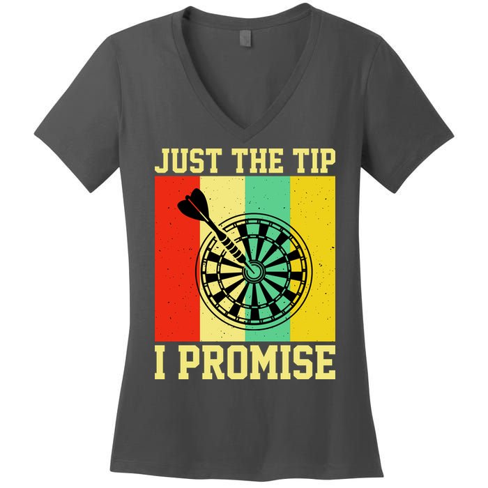 Funny Dartball Darts Dart Throwing Women's V-Neck T-Shirt