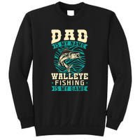 Father's Day Dad Is My Name Walleye Fishing Is My Game Walleye Gift Fishing Dad Sweatshirt