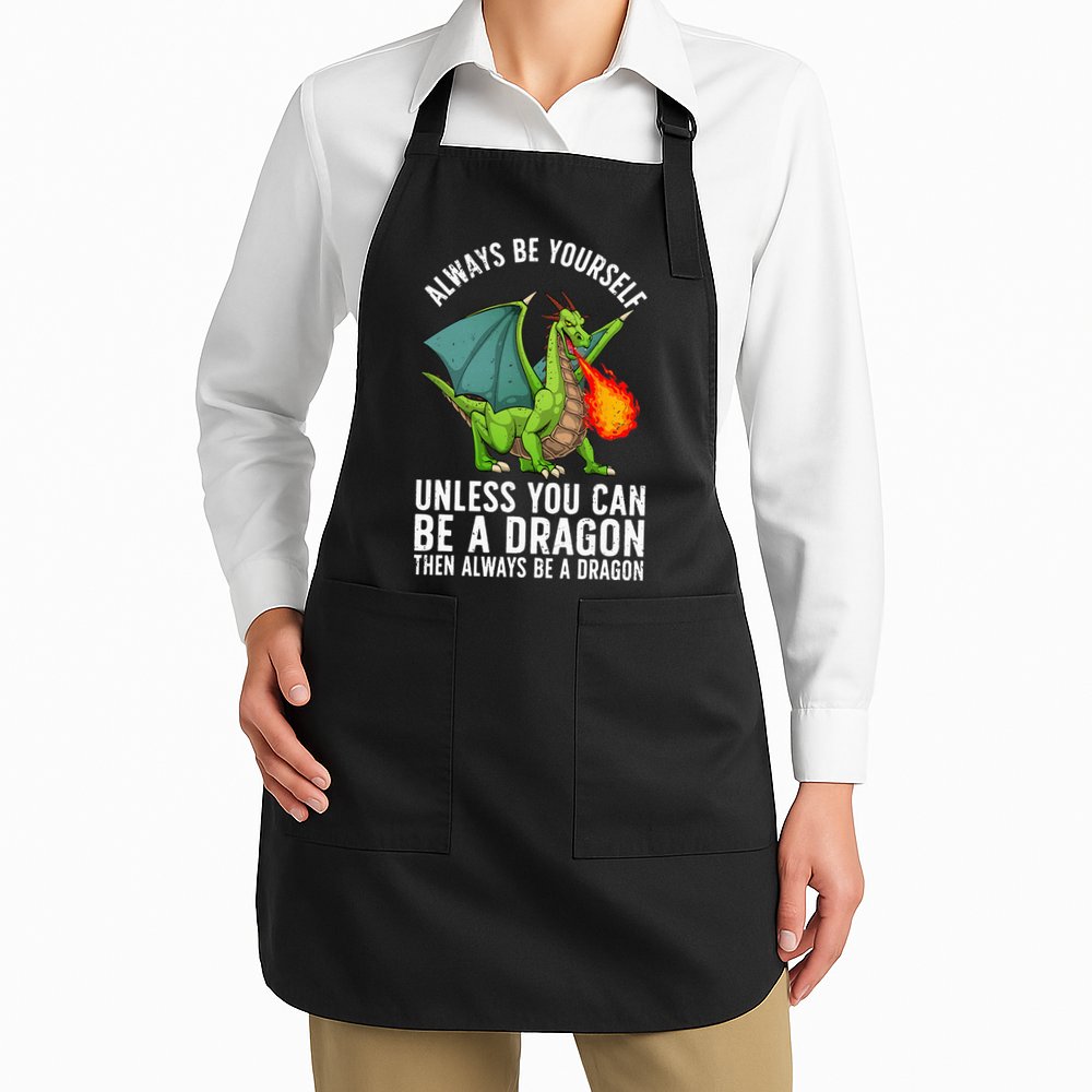 Funny Dragon Design For  Fantasy Dragon Lover Apron