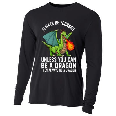 Funny Dragon Design For  Fantasy Dragon Lover Cooling Performance Long Sleeve Crew