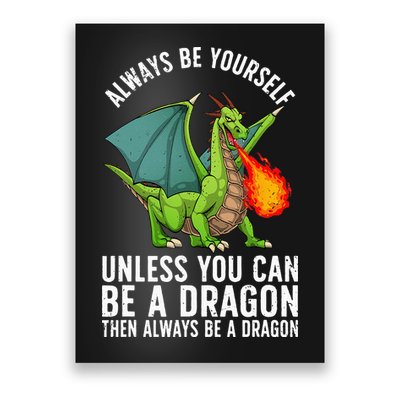 Funny Dragon Design For  Fantasy Dragon Lover Poster