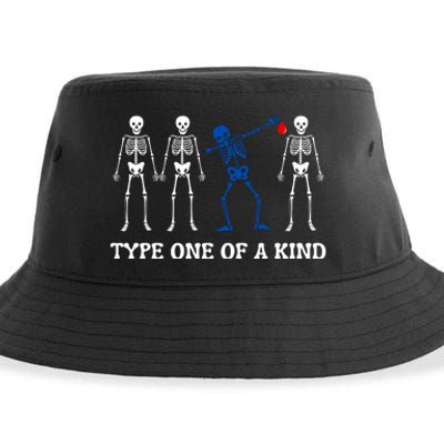 Funny Diabetes Dancing Skeleton Sustainable Bucket Hat