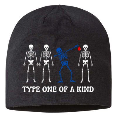 Funny Diabetes Dancing Skeleton Sustainable Beanie