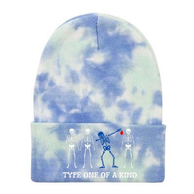 Funny Diabetes Dancing Skeleton Tie Dye 12in Knit Beanie