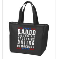 Funny Daddd Dads Against Daughters Dating Democrats Zip Tote Bag
