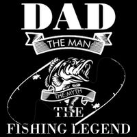 Father's Day Dad The Man The Myth The Fishing Legend Gift Stripe Pom Pom Beanie