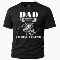 Father's Day Dad The Man The Myth The Fishing Legend Gift Cooling Performance Crew T-Shirt