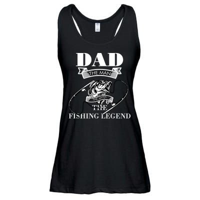 Father's Day Dad The Man The Myth The Fishing Legend Gift Ladies Essential Flowy Tank