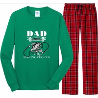 Father's Day Dad The Man The Myth The Fishing Legend Gift Long Sleeve Pajama Set