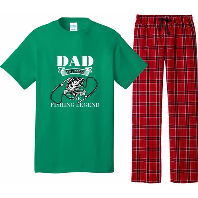 Father's Day Dad The Man The Myth The Fishing Legend Gift Pajama Set