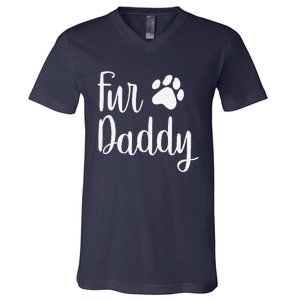 Fur Daddy Dog Dad Fathers Day Gifts For Dog Lovers V-Neck T-Shirt