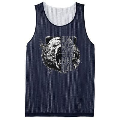 Fathers Day Dont Mess With Papa Bear Mesh Reversible Basketball Jersey Tank