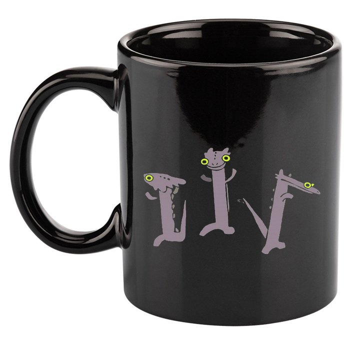 Funny Dancing Dragon Meme 11oz C Handle Ceramic Mug