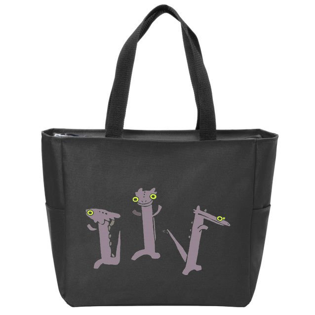 Funny Dancing Dragon Meme Zip Tote Bag