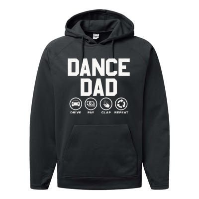 Funny Dance Dad Proud Dancer Dancing Father Performance Fleece Hoodie