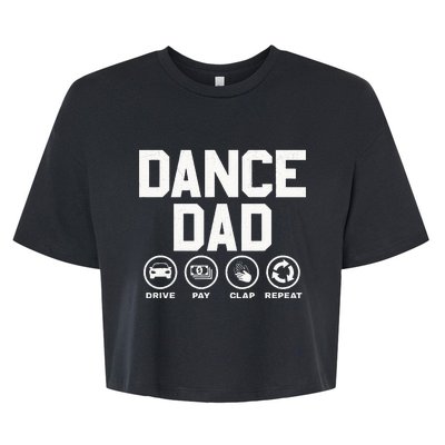 Funny Dance Dad Proud Dancer Dancing Father Bella+Canvas Jersey Crop Tee