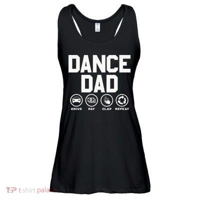 Funny Dance Dad Proud Dancer Dancing Father Ladies Essential Flowy Tank