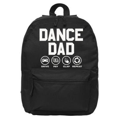 Funny Dance Dad Proud Dancer Dancing Father 16 in Basic Backpack