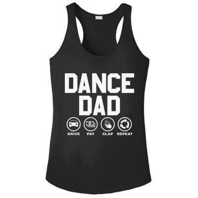 Funny Dance Dad Proud Dancer Dancing Father Ladies PosiCharge Competitor Racerback Tank